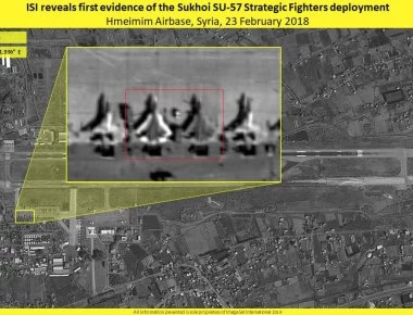 Δορυφορικές φωτογραφίες των Su-57 στην ΑΒ Χμειμίμ της Συρίας